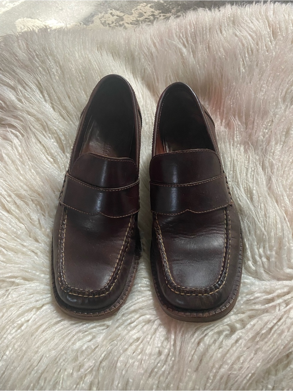 Cole Haan Dark Brown Leather Penny Loafers